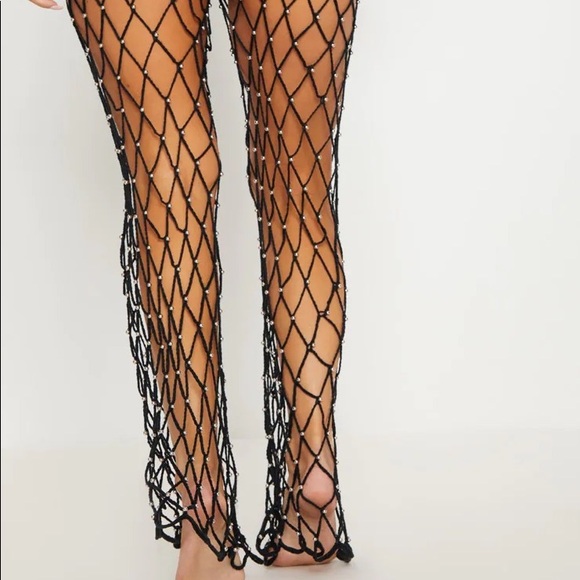 Prettylittlething black beaded pants - Picture 2 of 5